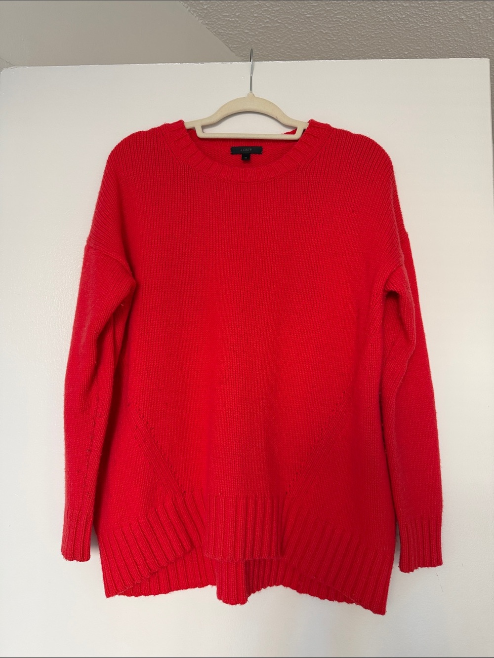 J.Crew - Women’s oversized red Crewneck Sweater
